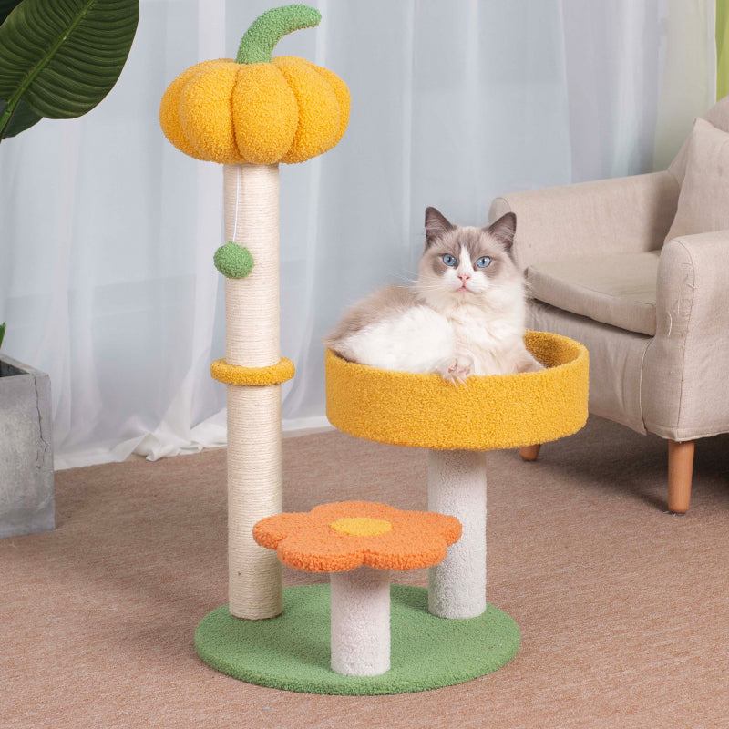 Cute Pumpkin Cat Tree