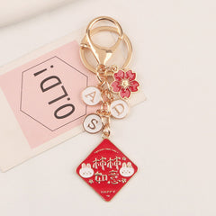 Creative Letters Flowers Keychain