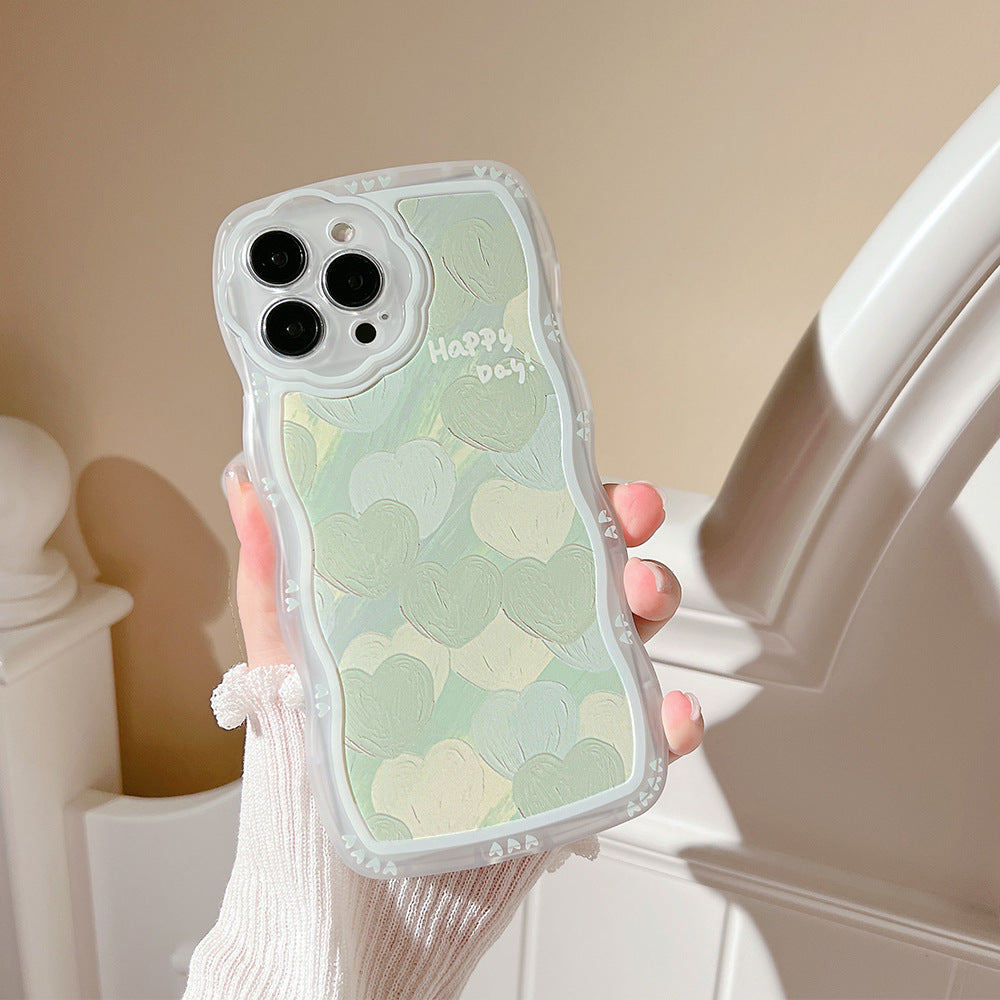 Oil Painting Green Heart Phone Case