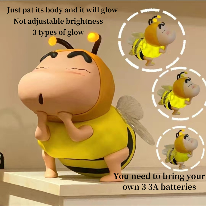 Kawaii Cartoon Little Bee Night Light Ornament