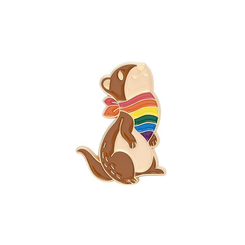 Rainbow Bunny Puppy Pins