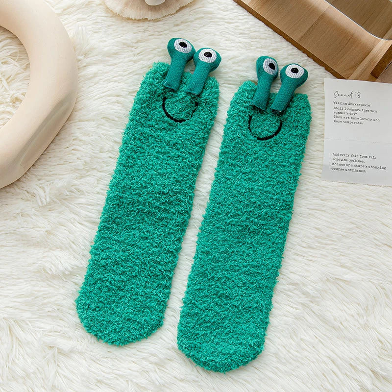 Cartoon Woman Floor Socks