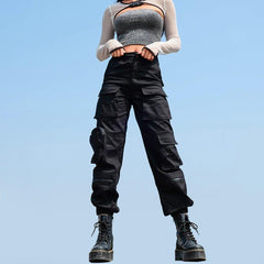 Asymmetrical Multi Pockets Cargo Pants