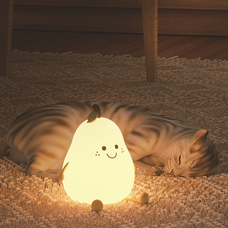 Kawaii Cartoon Pear Night Light