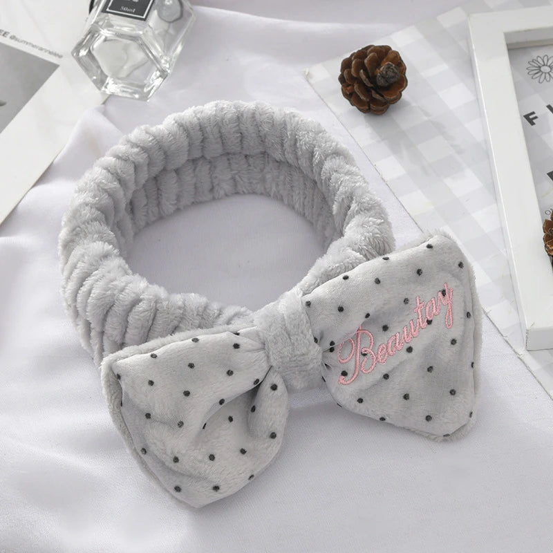 Cross Polka Dot Bow Headband