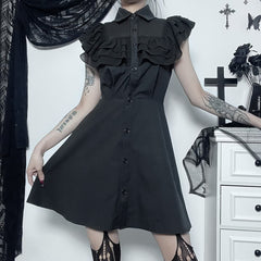 Dark Gothic Wednesday Mini Dress