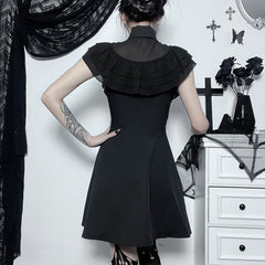 Dark Gothic Wednesday Mini Dress