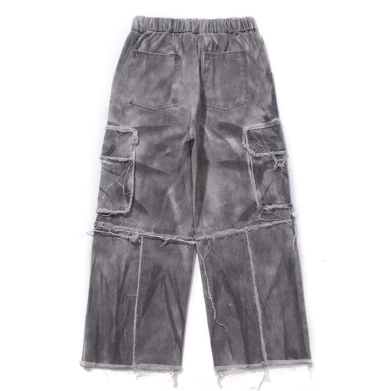 Vintage Washed Frayed Jeans