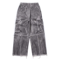 Vintage Washed Frayed Jeans