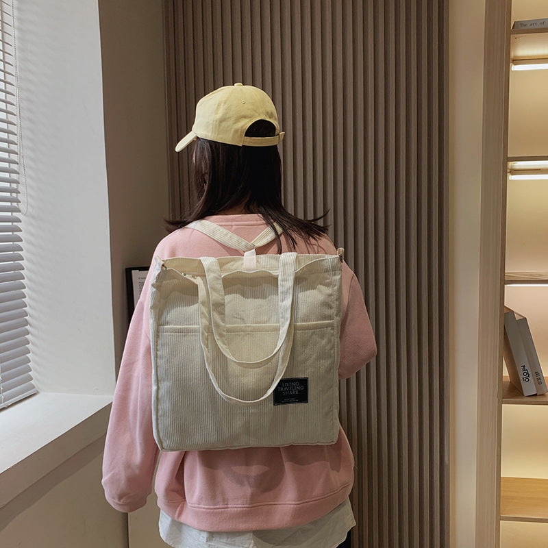 Canvas Shoulder/Tote/Backpack Bag