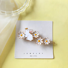 Cute Little Daisy Bunny Hair Clips