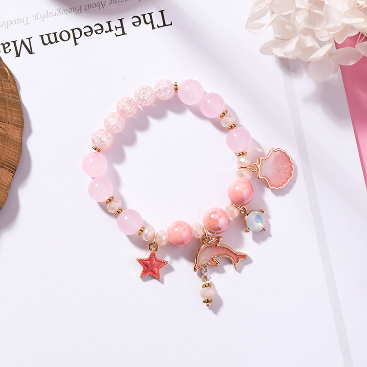 Dolphin Shell Crystal Bracelet