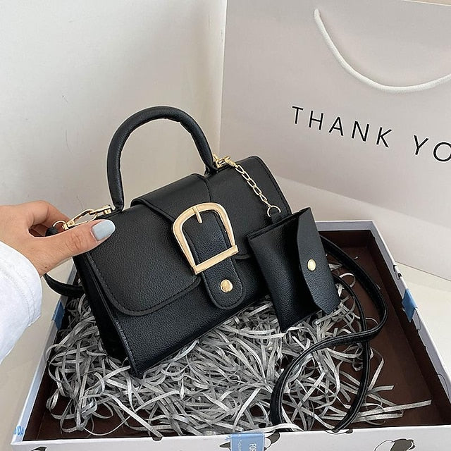 Durable PU Handbag Leather  Crossbody Bag Daily