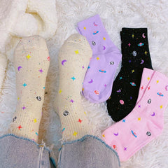 Moon Planet Socks