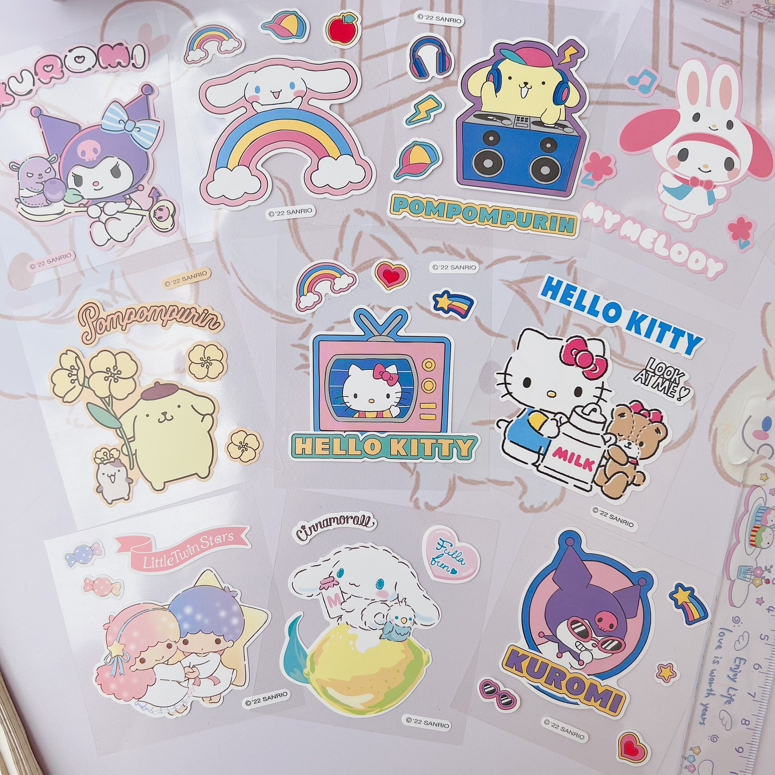 Cute Anime Transparent Stickers