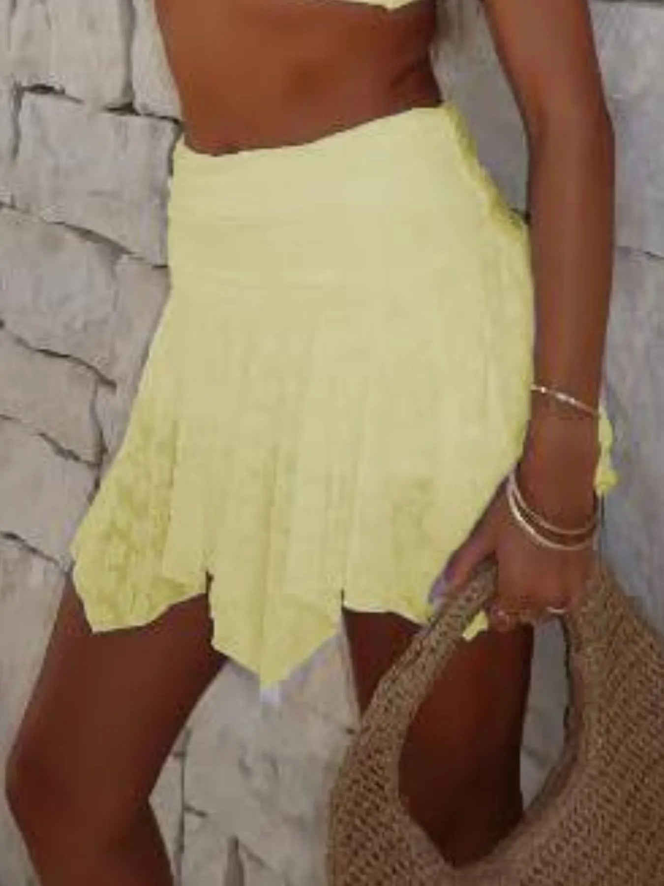 Lace Ruffle Mini Skirt