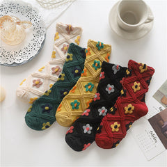 Retro Art Flowers Socks