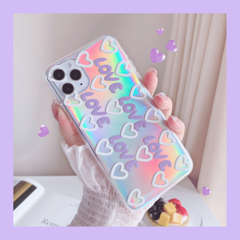 Ins Purple Love Phone Case