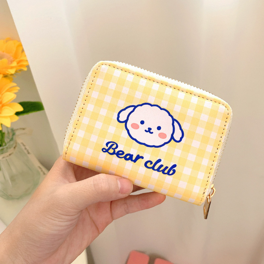 Cute Club Check Coin Purse