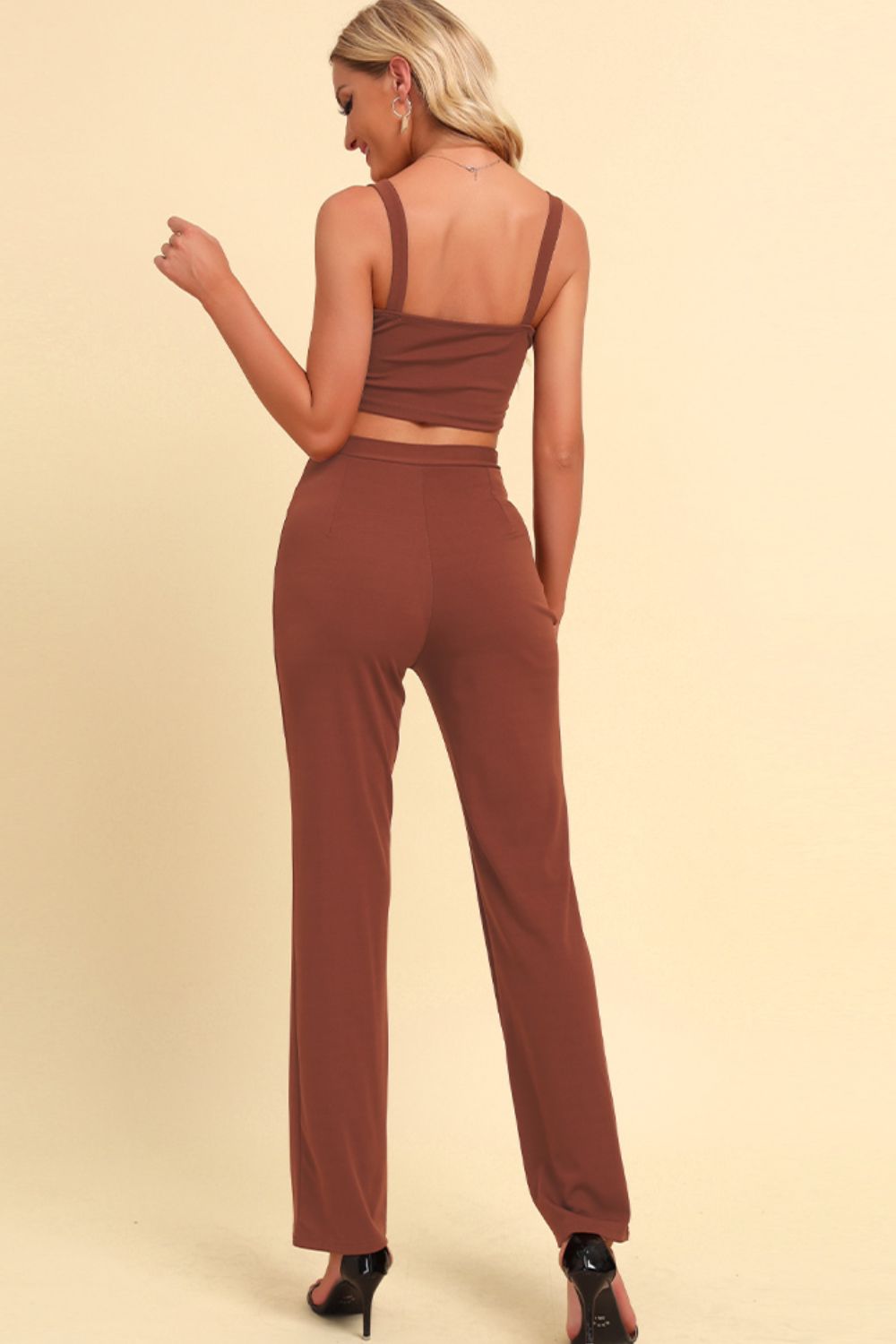 Cropped Cami and Pants Set