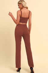 Cropped Cami and Pants Set