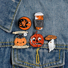 Cartoon Pumpkin Halloween Pins