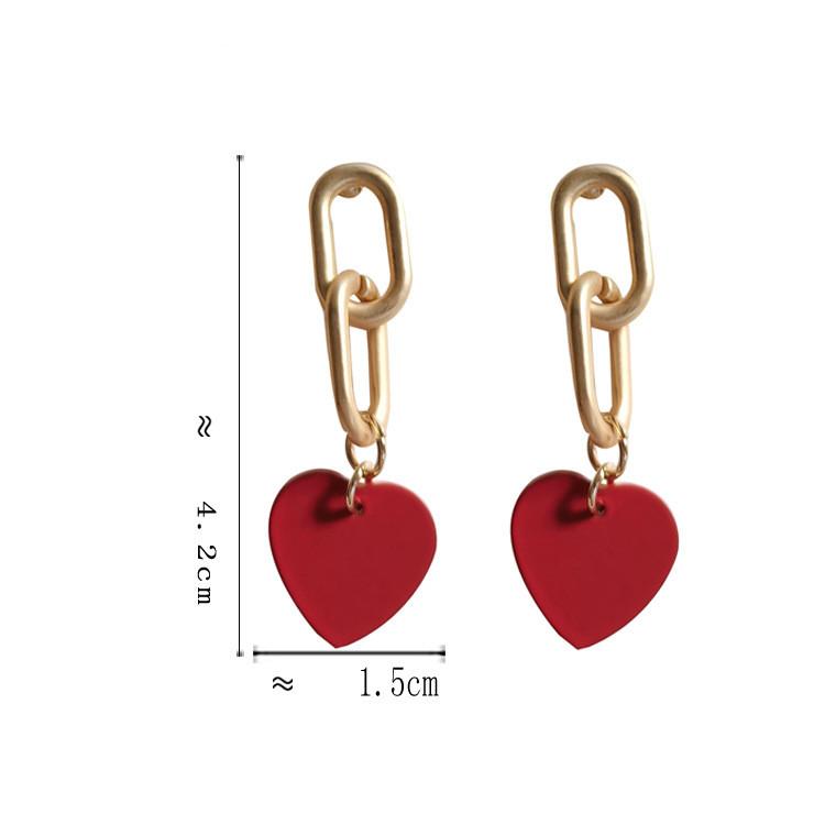 Red Love Bow Earrings