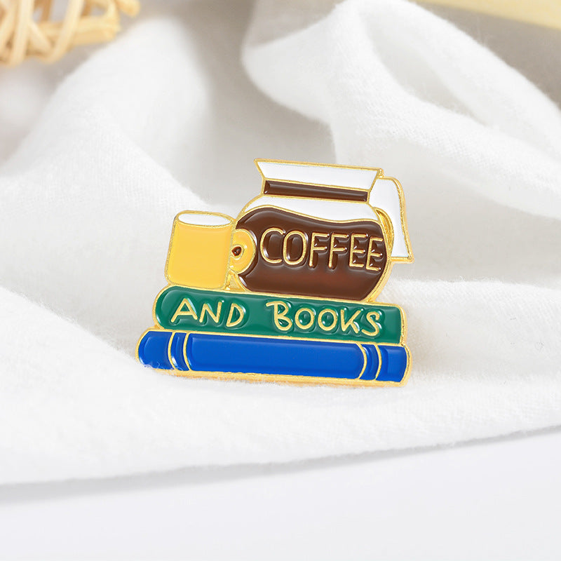 Reading Time Coffee Book Pins