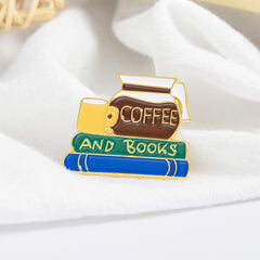 Reading Time Coffee Book Pins