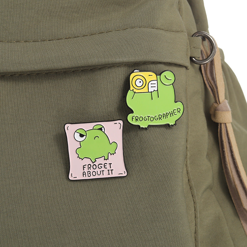 Cartoon Cute Frog Letter Pins