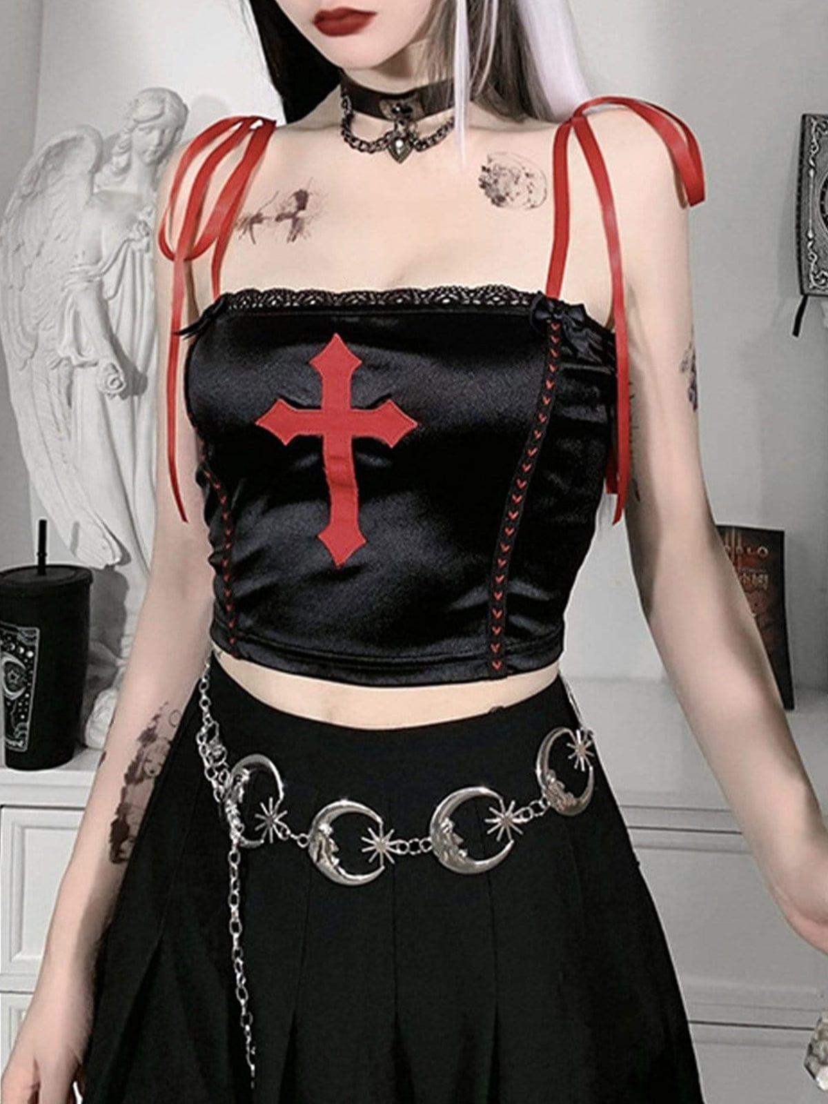 Cross Print Vest