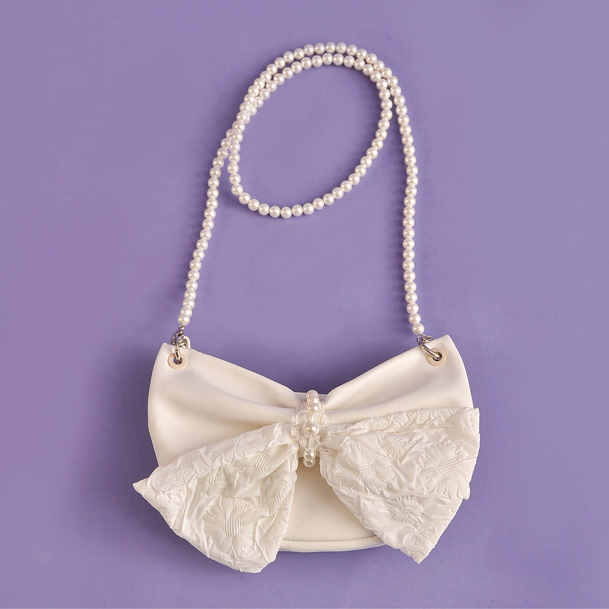 Butterfly Bow Pearl Shoulder Bag