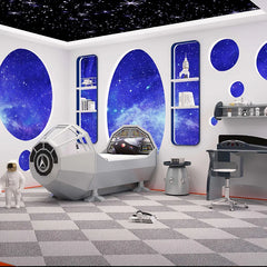 Spaceship Galaxy Adventure Wooden Kids Bed