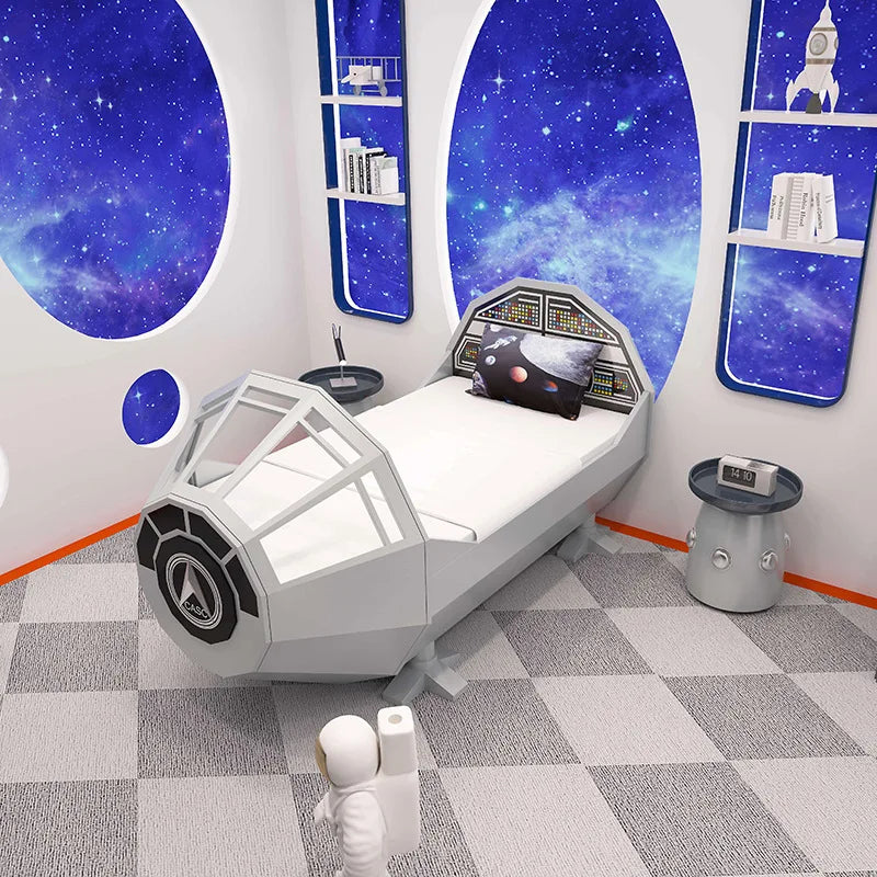 Spaceship Galaxy Adventure Wooden Kids Bed