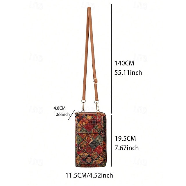 Vintage Adjustable Phone Crossbody Boho with Bag