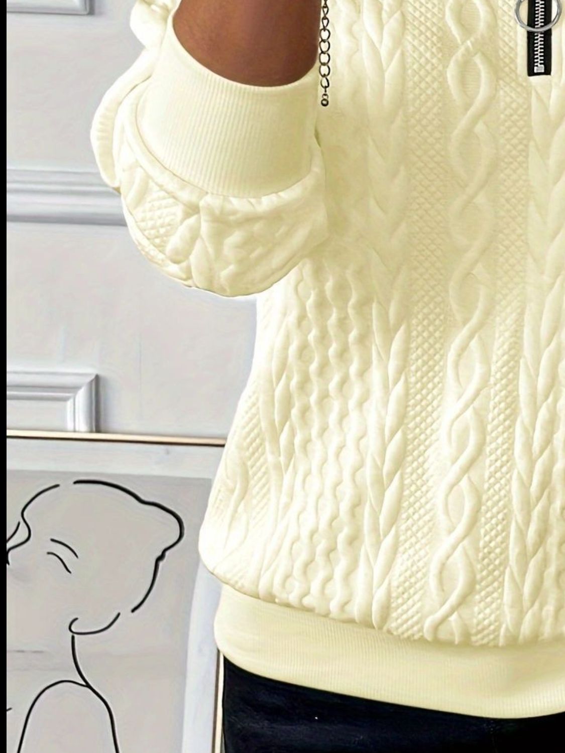 Half Zip Long Sleeve Sweatshirt
