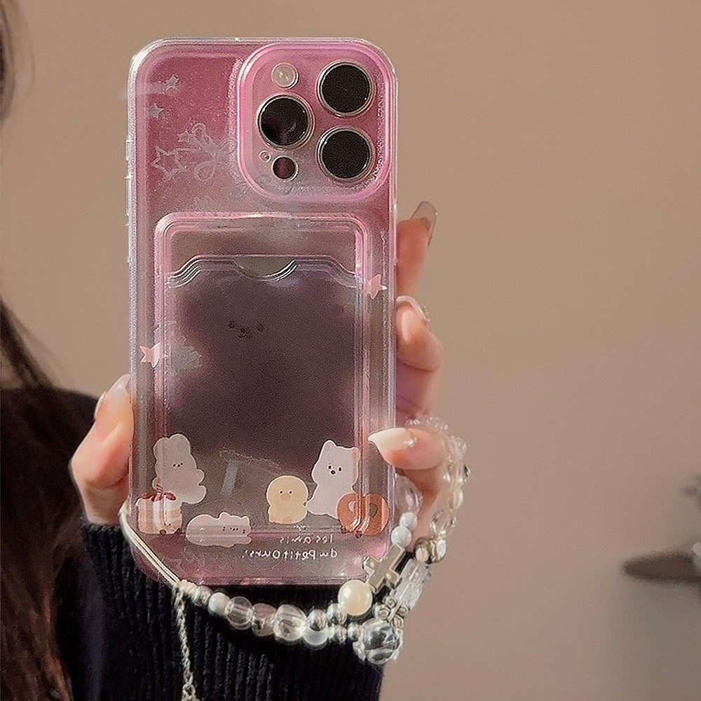 Pink and Purple Smudged Bear Phone Case