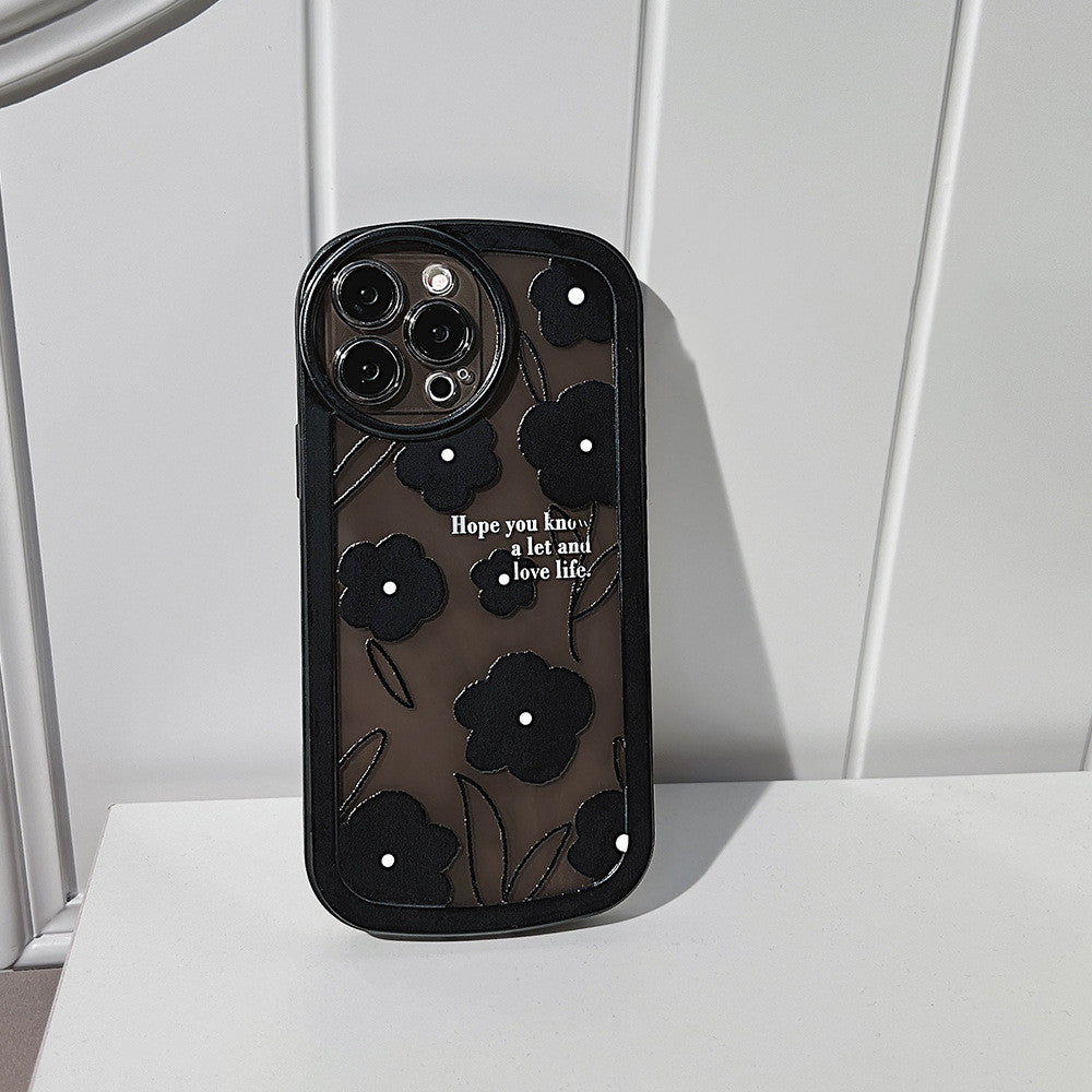 Black Flowers Phone Case