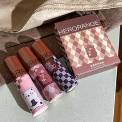 Cute Bear Checkerboard Lip Gloss