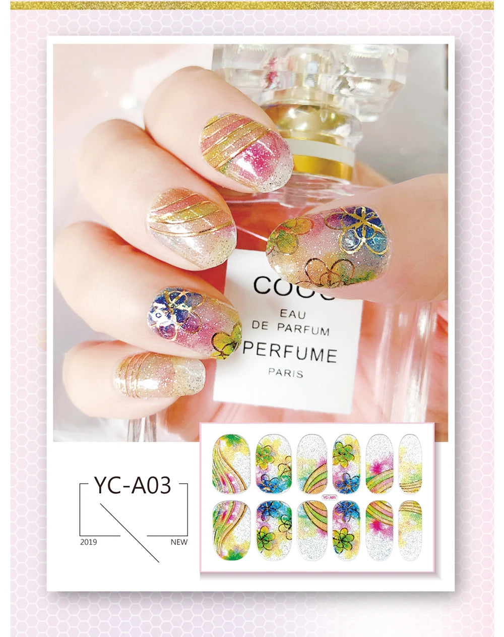 Gradient Constellation Nail Sticker