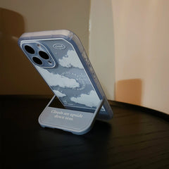 Blue Clouds Hidden Stand Phone Case