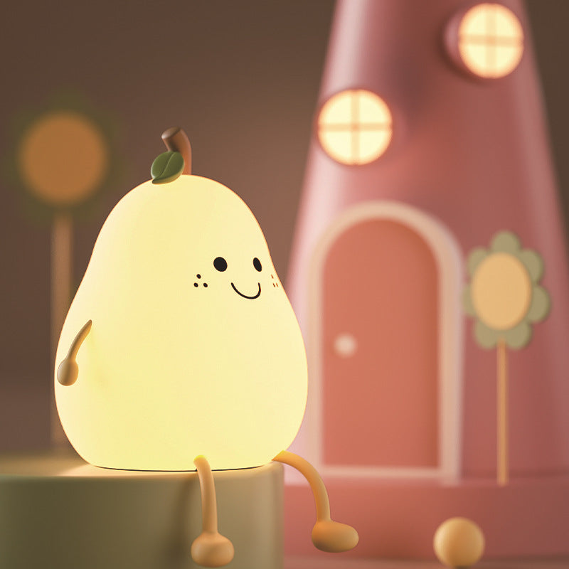 Kawaii Cartoon Pear Night Light