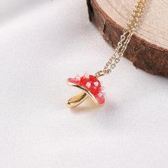 Kawaii Red Mushroom Necklace