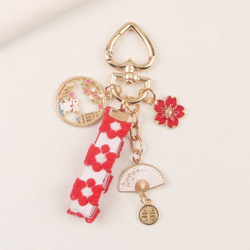 Cute Rabbit Fan Keychain