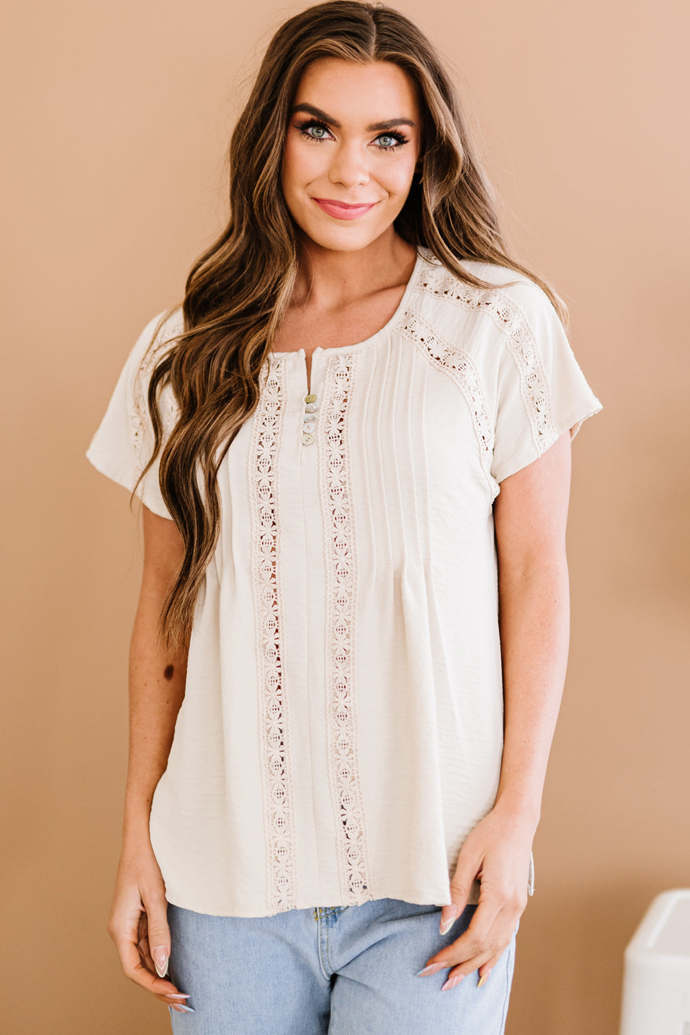 Buttoned Short Sleeves Top