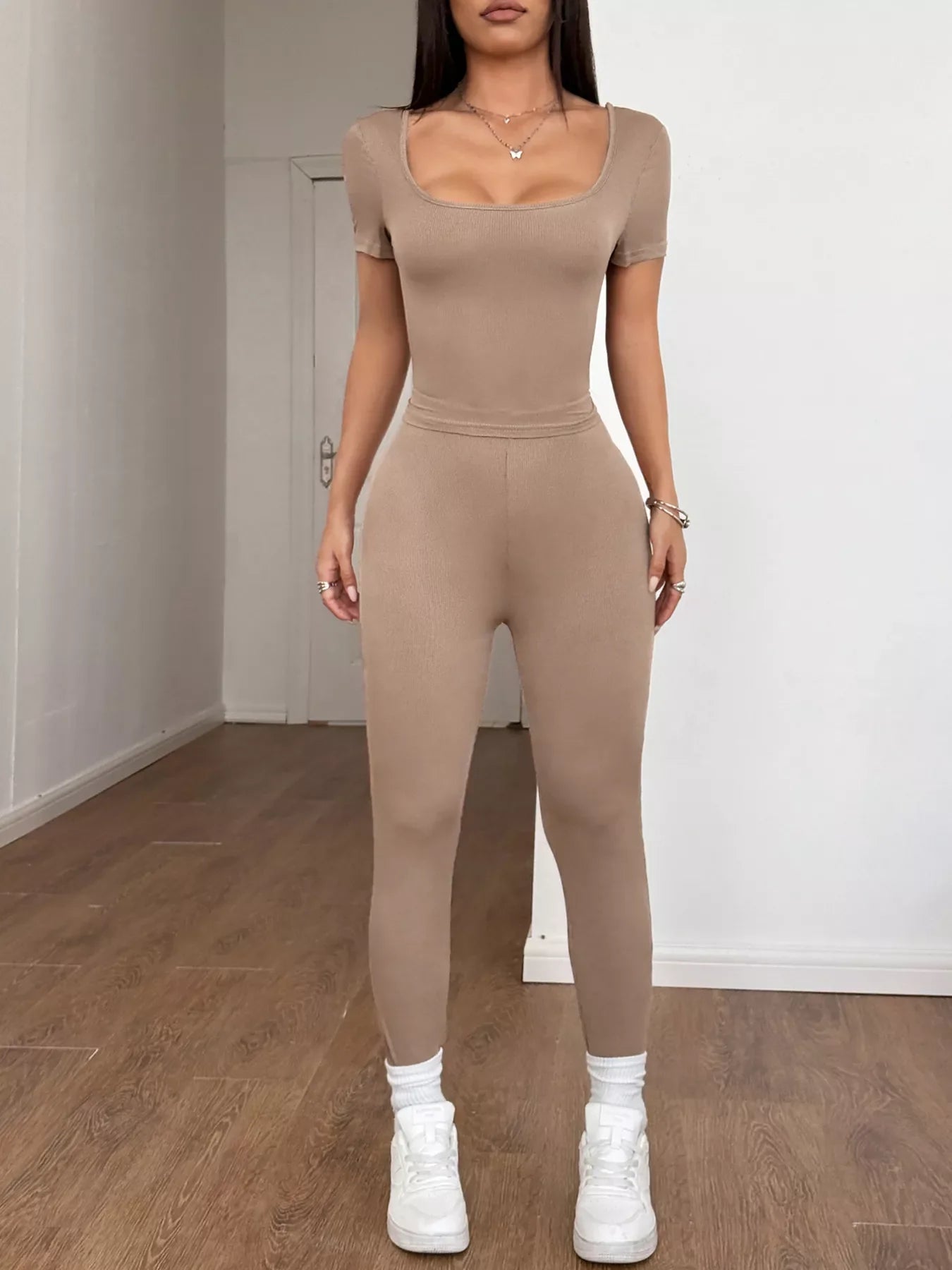 Short Sleeve Top and Leggings Set