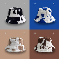 Fluffy Cow Plush Bucket Hat