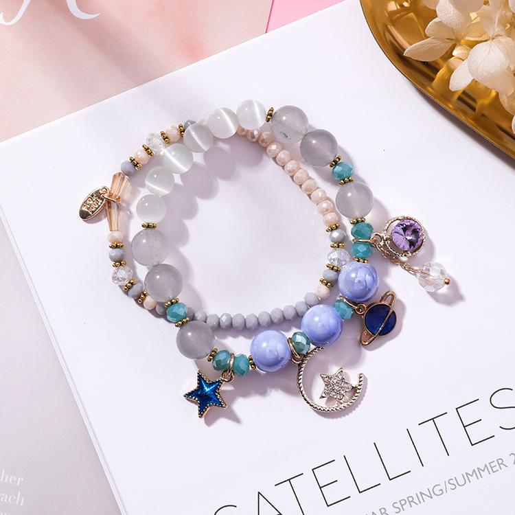 Star Moon Cat Eye Crystal Bracelet