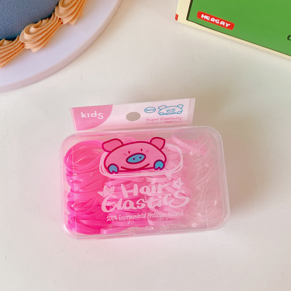 Cute Jelly Candy Boxed Hair Rubber Band