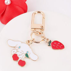 Big Ear Rabbit Love Strawberry keychain